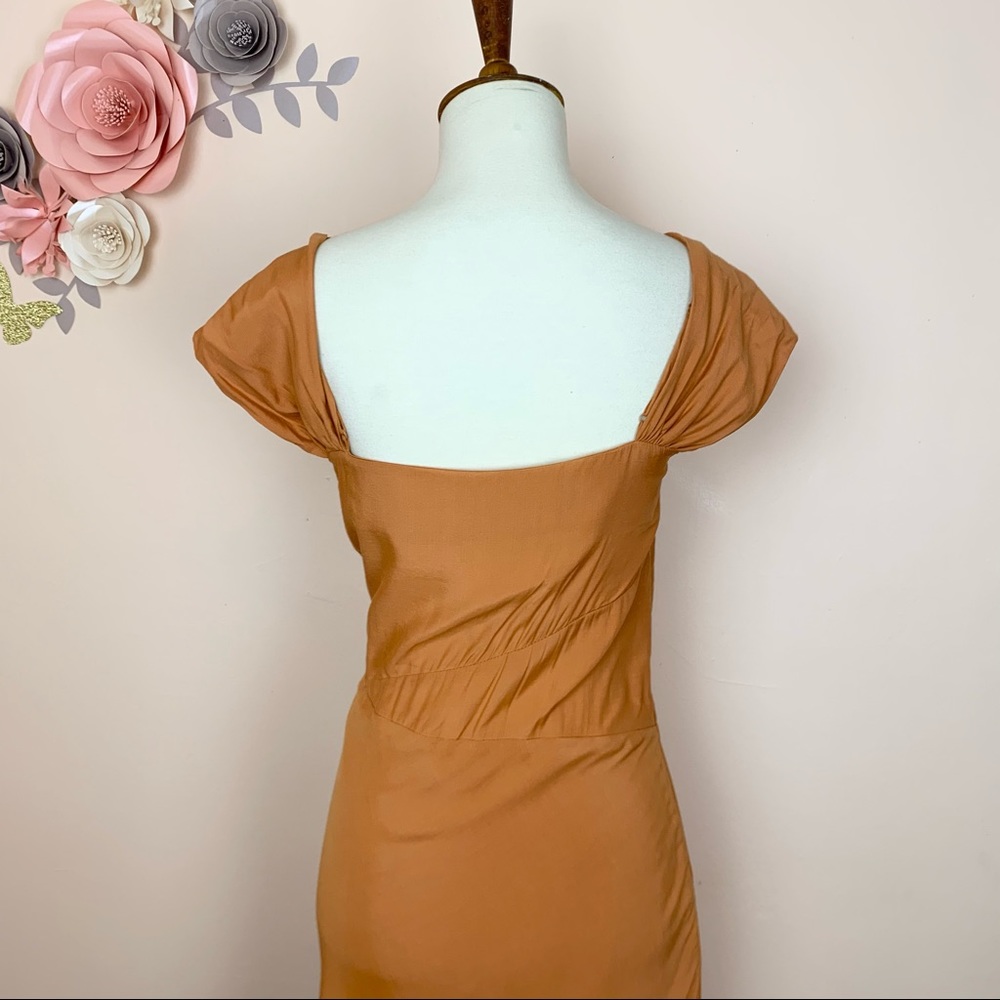 New! MAJE Paris Ruffle Off The Shoulder Midi Dress - Picture 8 of 9